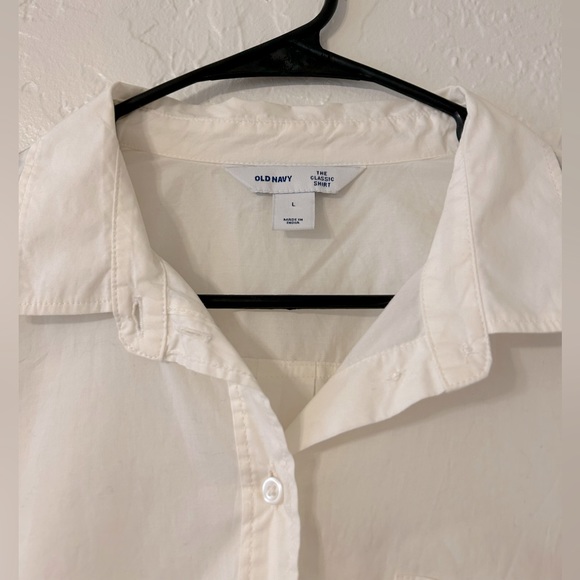 SOLD. SEMI-NEW white collar, button, long sleeve. Classic fit. - Picture 4 of 4